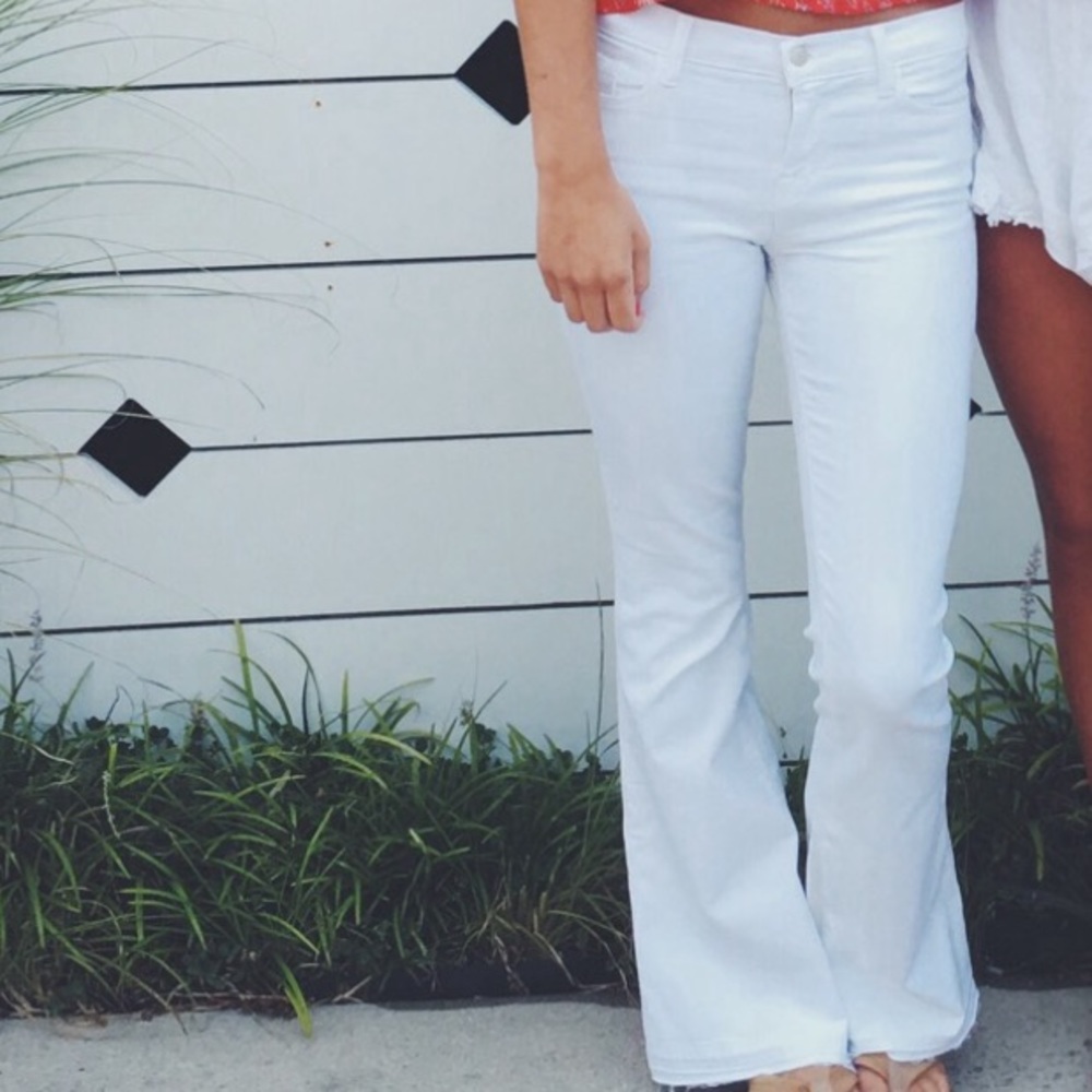 J Brand flare jeans in white
